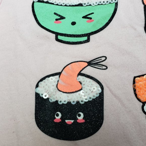 Children's Place Sushi Lovers Tee Shirt  Pink/ Multi  Size 7/8 - Picture 3 of 6